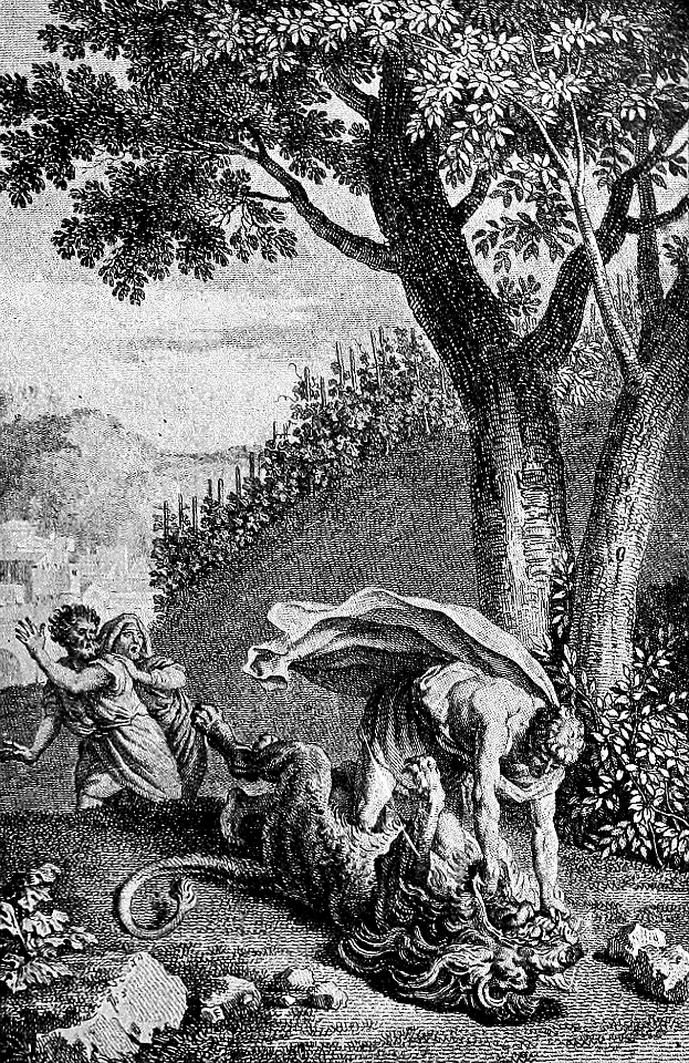 093 Samson slaying a Lion