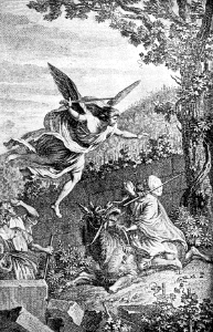 073 Balaam meeting the Angel (the Ass refusing to move)