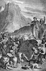 056 The Israelites gathering Manna