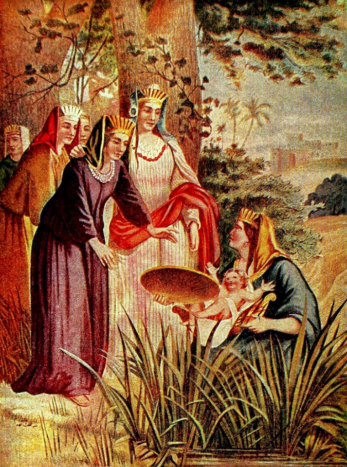 035 The Finding of Moses in the Basket (color)