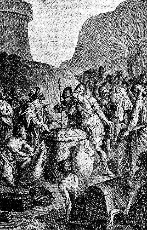 011 Mechizedek setting Bread and Wine before Abraham and Lot