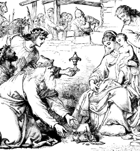 010 The Wise Men bring Gifts and worship Jesus