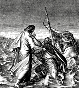 063 Peter walks on the Water to Jesus, then sinks