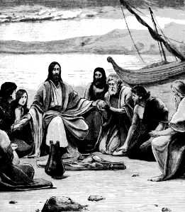 065 Jesus took the bread and gave it to the Disciples