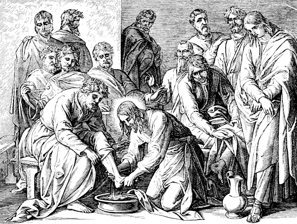 123 Jesus washes the Apostles Feet - Free Stock Illustrations | Creazilla
