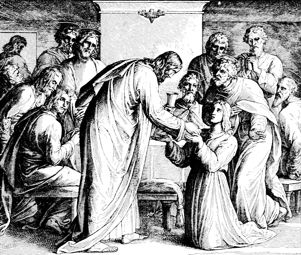 124 Jesus gives the Bread and Wine to the Apostles