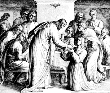 124 Jesus gives the Bread and Wine to the Apostles