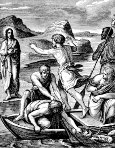 147 Peter leaps into the Water to go to Jesus