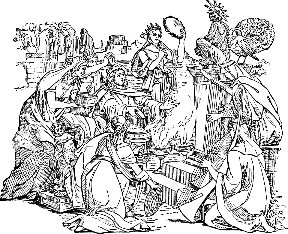 33 Solomon led astray by his wives to worship false gods
