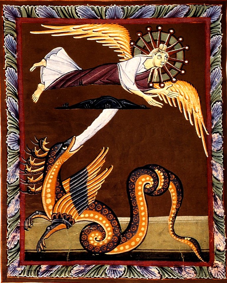 Revelation 12 - Dragon Pursuing Woman in Wilderness