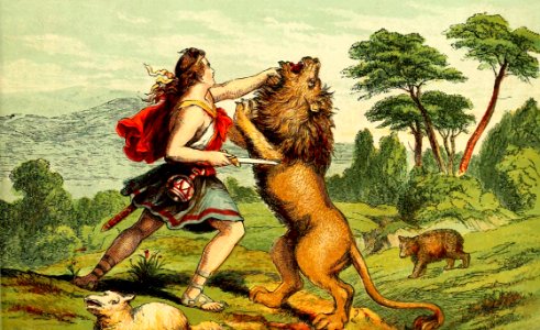 02 David defends the Flock from a Lion and a Bear