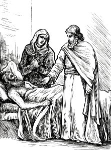 Acts 09 v34 - Peter heals Aeneas of his palsy at Lydda