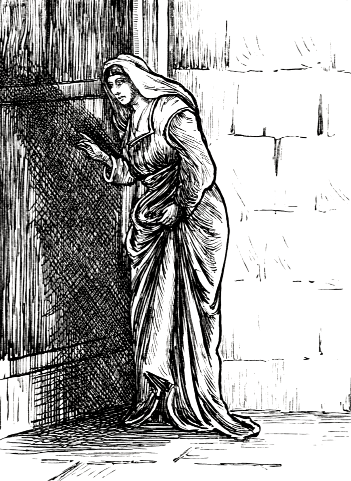 Acts 12 v13 - Rhoda answers the door when Peter comes from prison