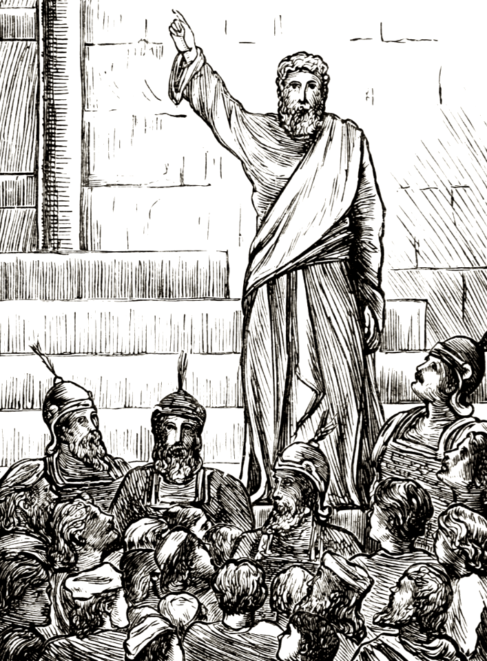 Acts 21 v40 - Paul beckons for silence and speaks to the Jews