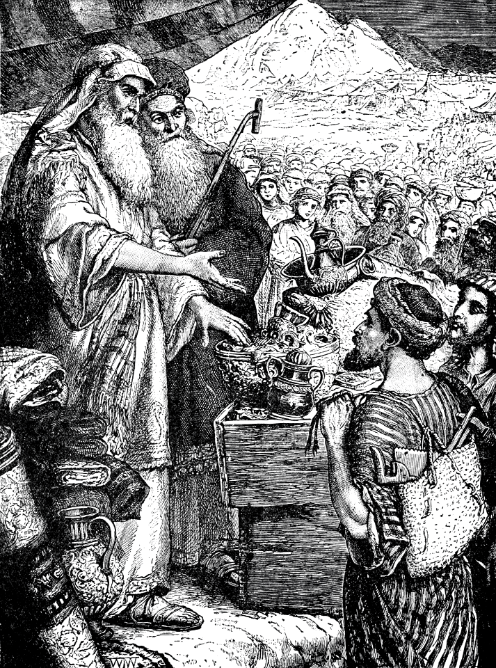 15 Bezaleel and Aholiab given wisdom to make the Sanctuary furnishings