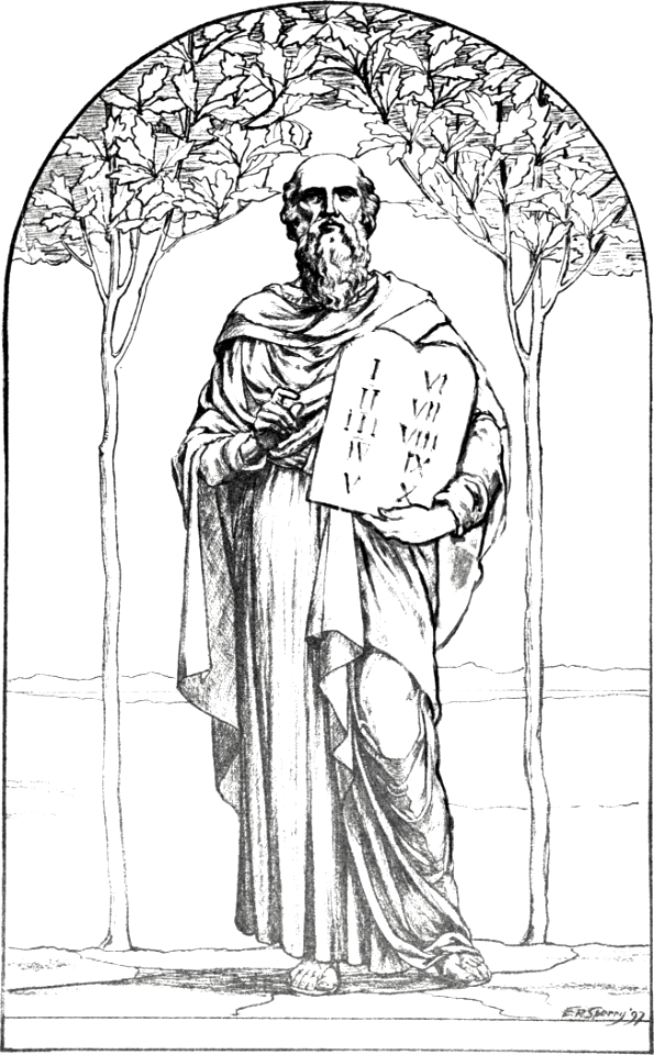 Moses holding the Tables of the Law (Sperry 1897)