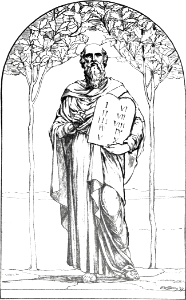 Moses holding the Tables of the Law (Sperry 1897)