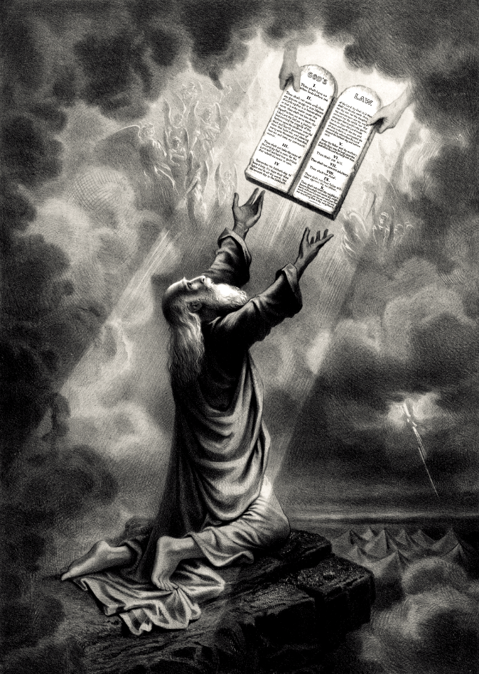 Moses receiving the Law