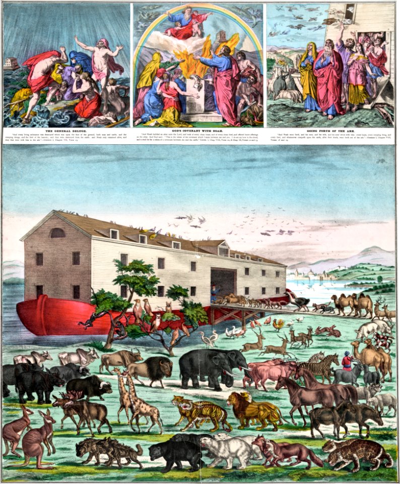 Noahs Ark and the Deluge (color)