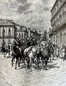 "Entrata a Napoli di Ferdinando I in mezzo agli Austriaci …