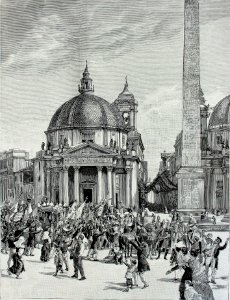 "Acclamazione a Pio IX in Piazza del Popolo".