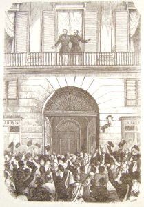 "La revolución de Julio en Madrid...". Free illustration for personal and commercial use.