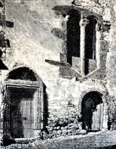 "Casa que se supone habitó Colón en la isla de Madeira".