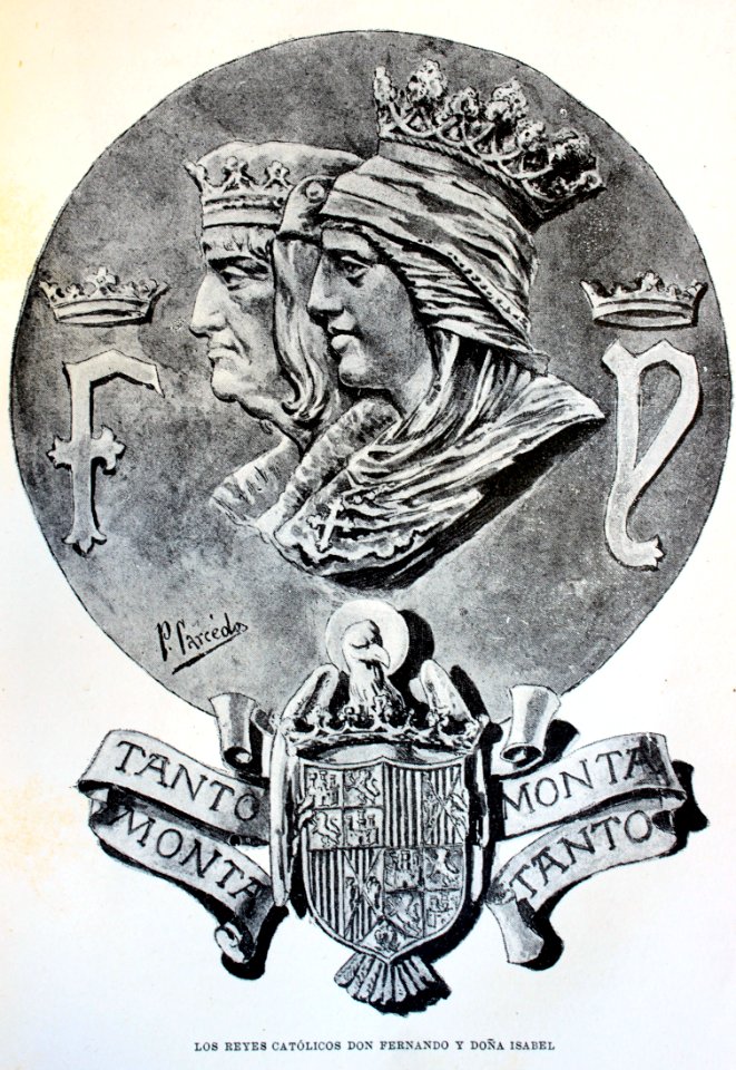 "Los reyes Católicos Don Fernando y Doña Isabel".