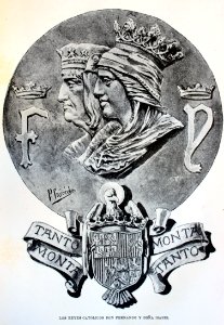 "Los reyes Católicos Don Fernando y Doña Isabel".