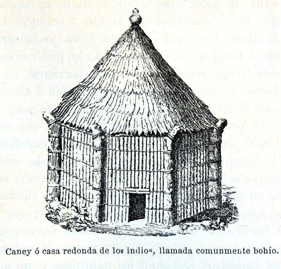 "Caney o casa redonda de los indios, llamada comunmente bo…