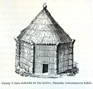 "Caney o casa redonda de los indios, llamada comunmente bo…