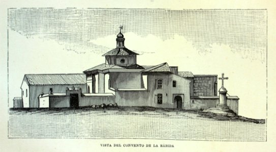 "Vista del Convento de La Rábida".