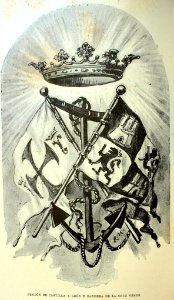 "Péndon de Castilla y León y bandera de la cruz verde".