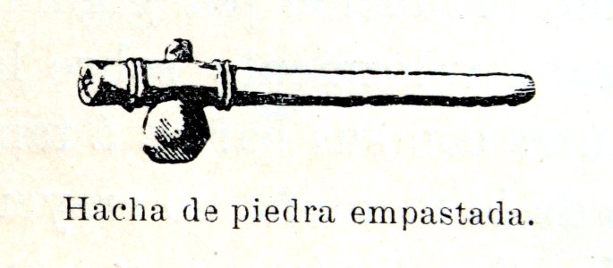 "Hacha de piedra empastada".