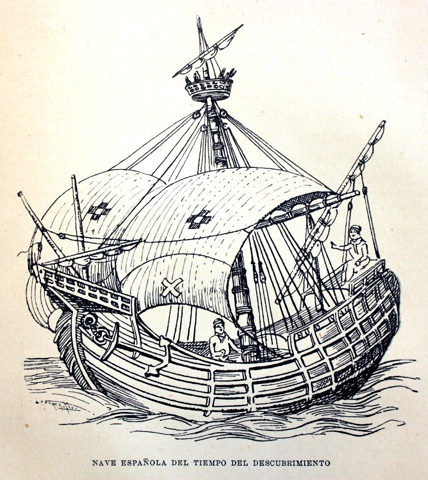 "Nave española del tiempo del descubriiento".
