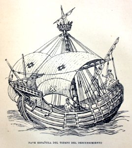 "Nave española del tiempo del descubriiento".