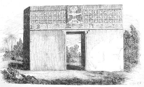 "Pórtico de una sola piedra de un templo Aymara en Tingüan…
