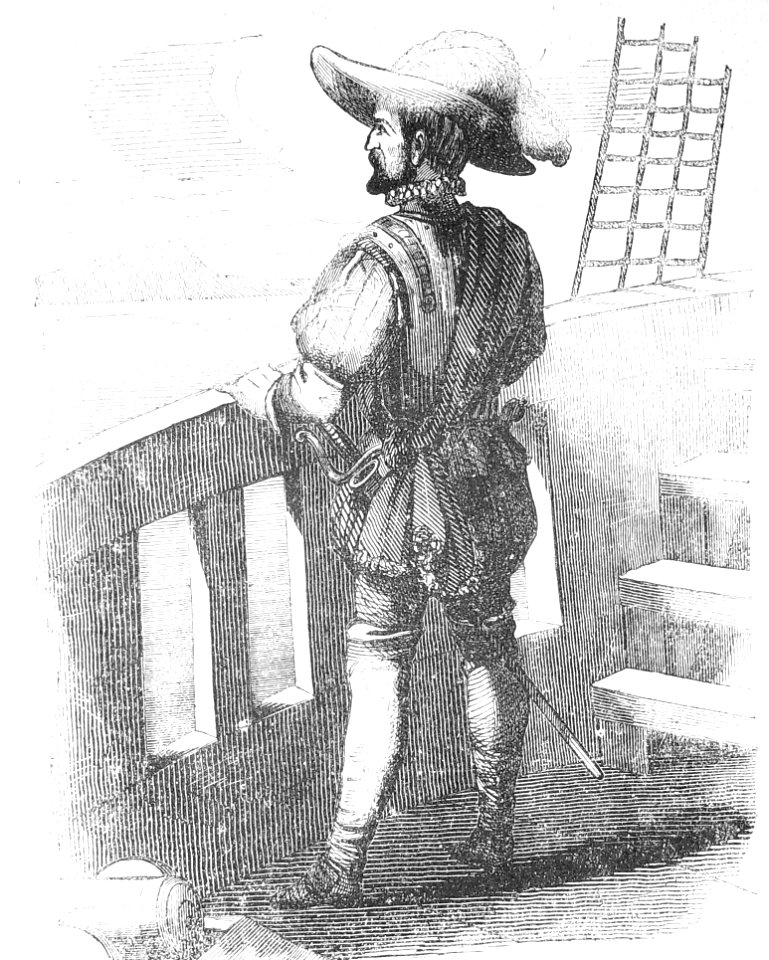 "Pizarro navegando por la Costa de Tumbez".