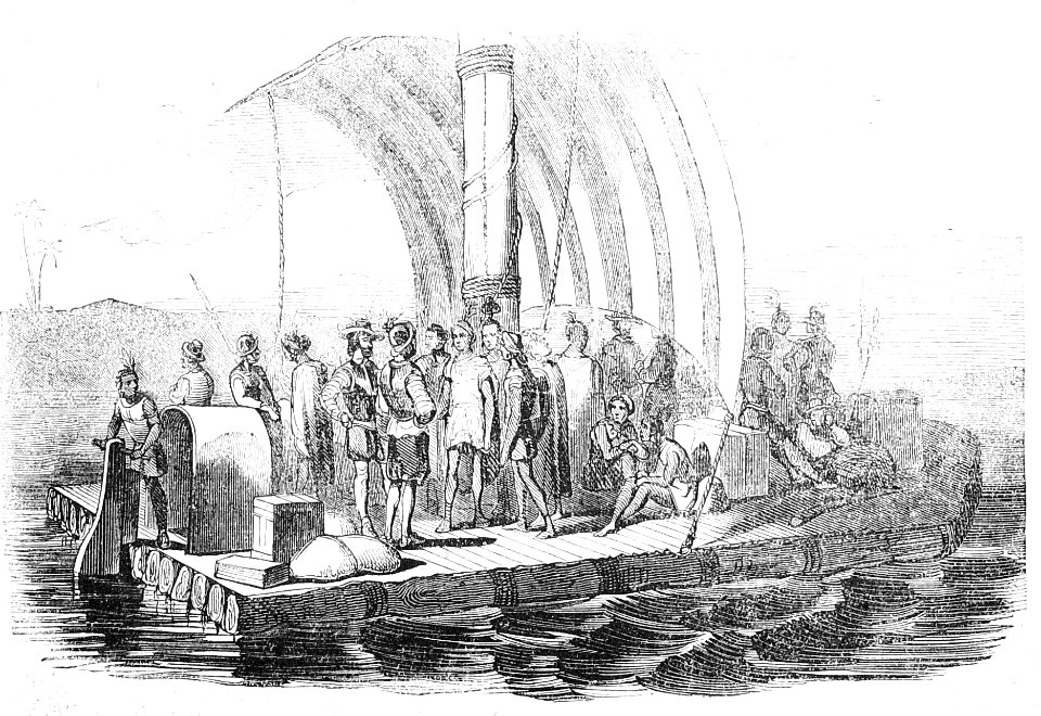 "Los españoles transportados en una balsa a la isla de Pun…