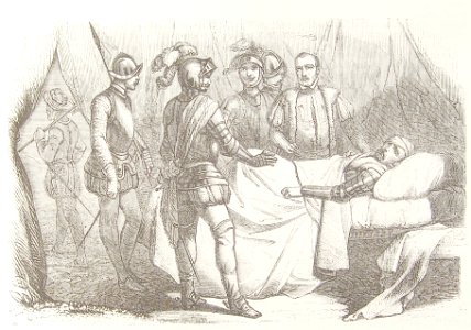 "Visita Hernán Cortés a Pánfilo de Narváez".. Free illustration for personal and commercial use.