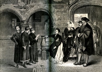 "El joven Lutero y sus compañeros en casa de Ursula Cotta …. Free illustration for personal and commercial use.