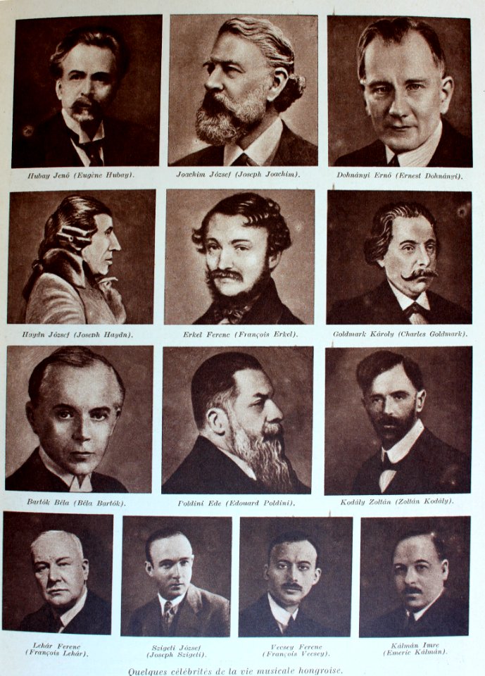"Quelques célébrités de la vie musicale hongroise".