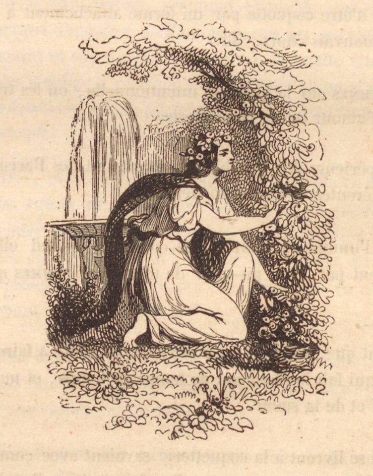 "Mujer en jardín"