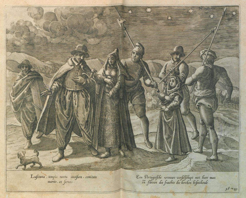 Lusitana, templa noctu invisura, comitata marito et servis…