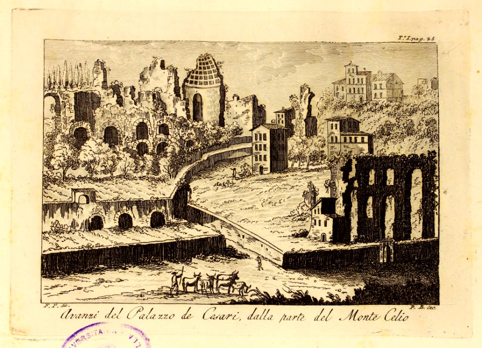 Avanzi del Palazzo de Cesari dalla parte del Monte Celio