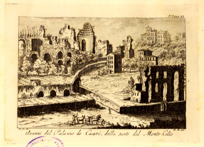 Avanzi del Palazzo de Cesari dalla parte del Monte Celio