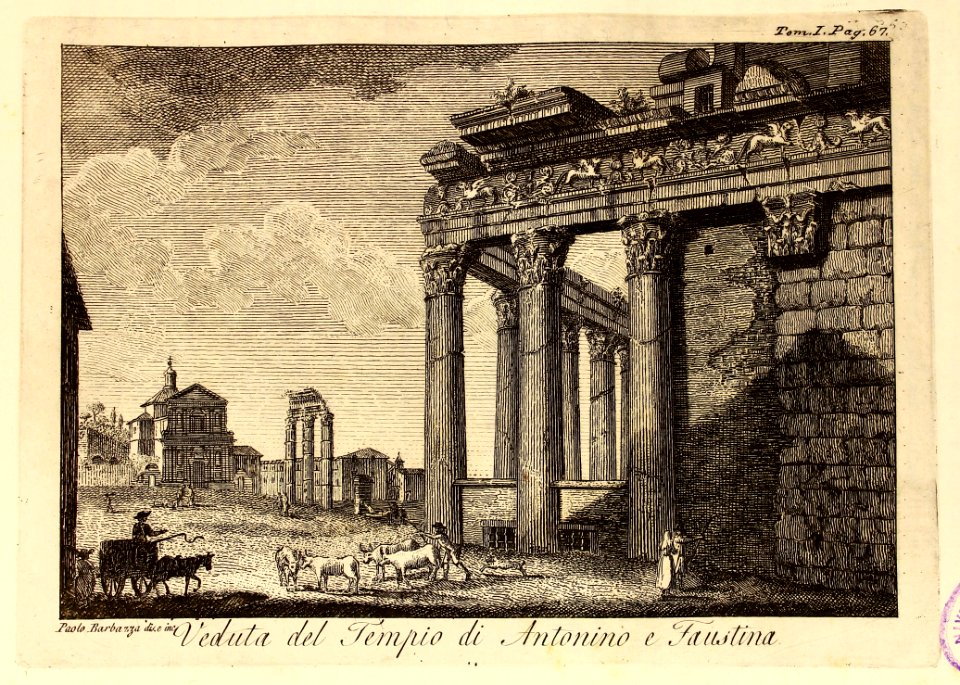 Veduta del Templo di Antonino e Faustina
