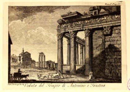 Veduta del Templo di Antonino e Faustina