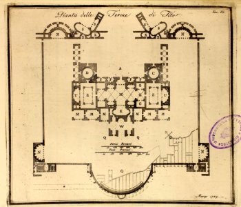 Pianta dell Terme di Tito. Free illustration for personal and commercial use.
