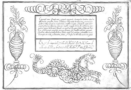"Adornos caligráficos (motivos animales y adornos)". Free illustration for personal and commercial use.